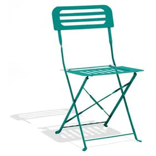 Chaise de jardin Rio pliante métal vert 41x45xH82cm