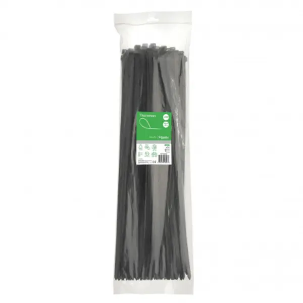 Schneider - Collier de serrage grande dimension noir 550x8,8mm - nylon - lot de 100 colliers serre-câbles