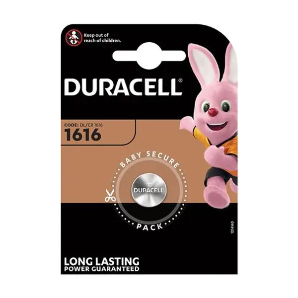 Blíster 1 ó 2 unid. Pila Litio Boton Dl 1616 3V Duracell