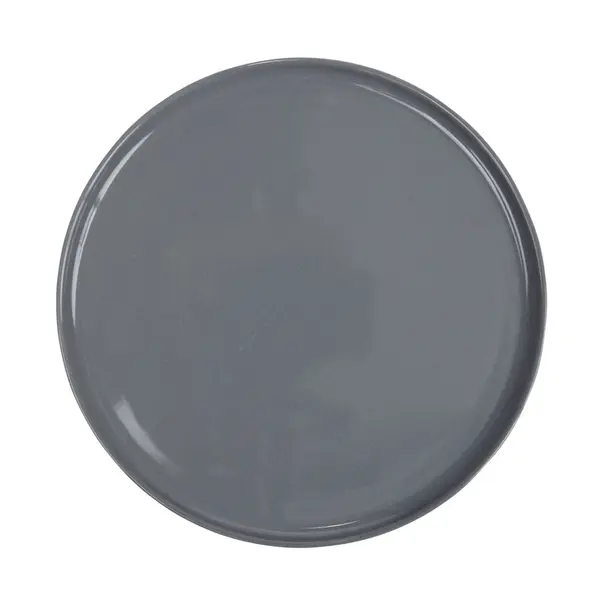 Assiette ronde plate Nordic porcelaine gris Ø28cm