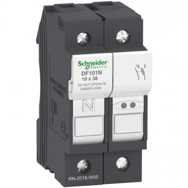 DF101N Porte fusible à tiroir 32A - 1P+N - pour fusibles 10x38mm - Schneider Electric TeSys DF