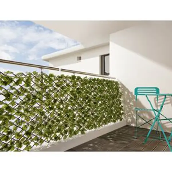 Treillis extensible avec feuillage artificiel vert 200xH100cm