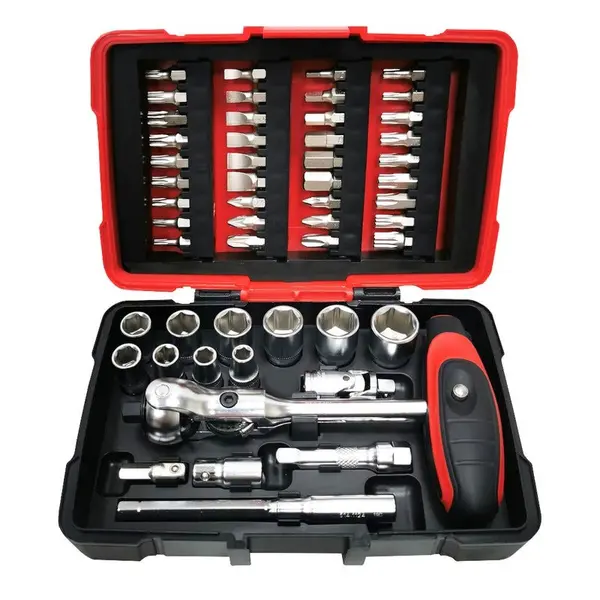KS TOOLS Coffret douilles et embouts 1/4''+cliquet MODIFIX - 922.0651