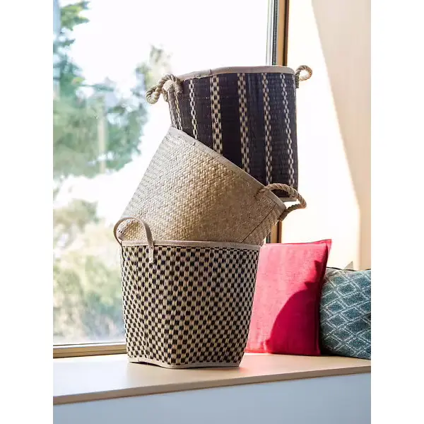 Panier à bûches et à granulés - Damier - LE MARQUIER