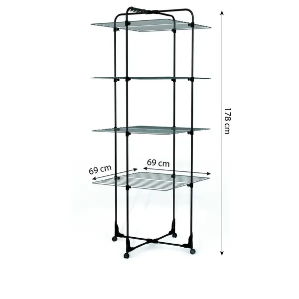 Etendoir a linge sur pieds45 m noir - TANCARVILLE
