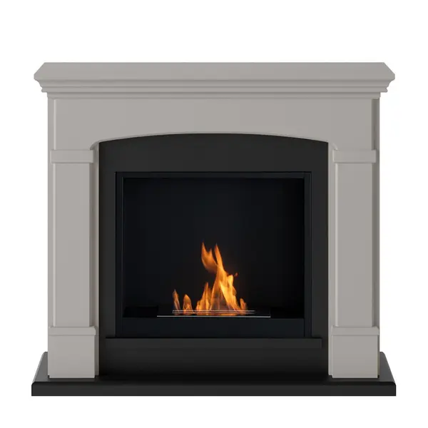 Cheminée bioéthanol - FreeFlame HELMI - flamme réelle sans conduit - beige - TAGU