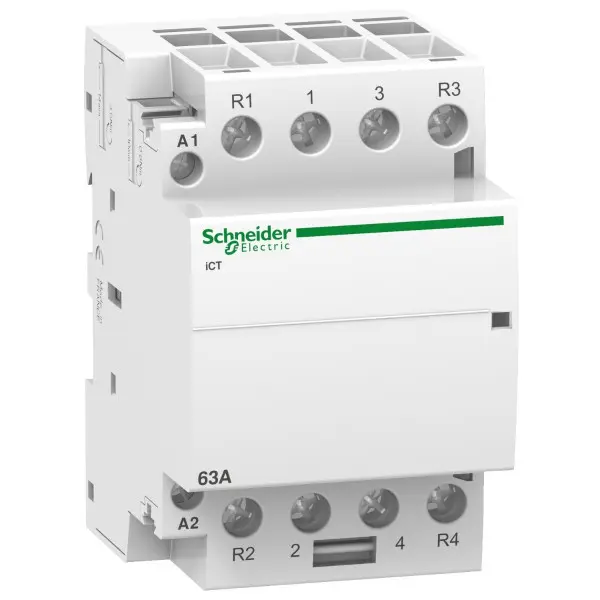 Contacteur auxiliarisable Acti9 iCT - 4P - 63A - 2NO+2NF - 220/240Vca - 50Hz - Schneider Electric - A9C20868
