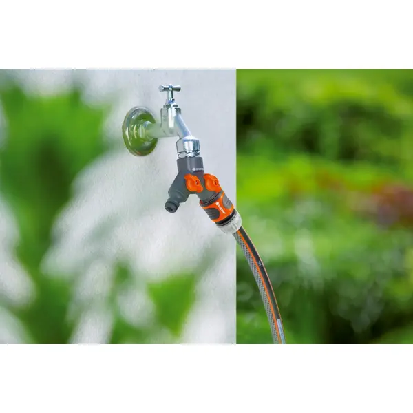 Sélecteur d'arrosage en Y sur robinet 2 circuits filetage 33,3 mm - GARDENA