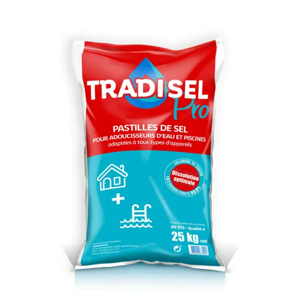 Pastilles de sel pour adoucisseurs d’eau - Sac 25 kg