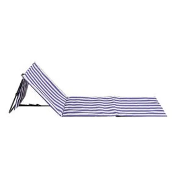 Dossier de plage marinière bleu et blanc 143x51xH41cm