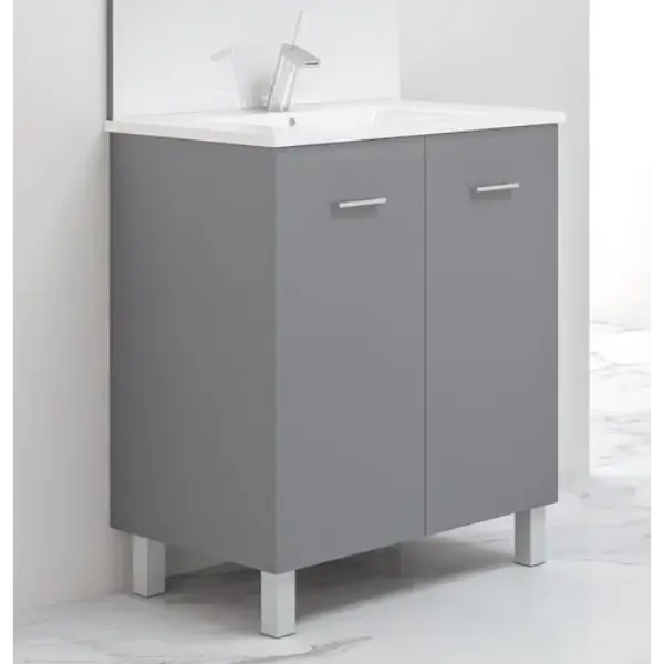 Caisson meuble sur pied Ancoflash à portes - anthracite mat