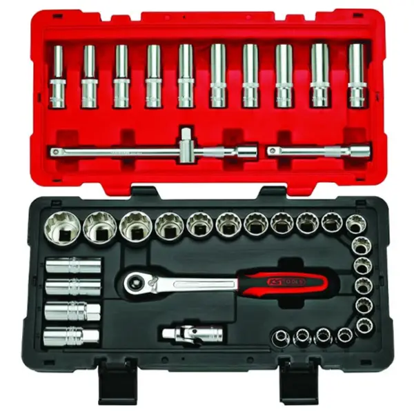 Coffret de douilles et accessoire 1/2 courte et longue 39p Ks Tools