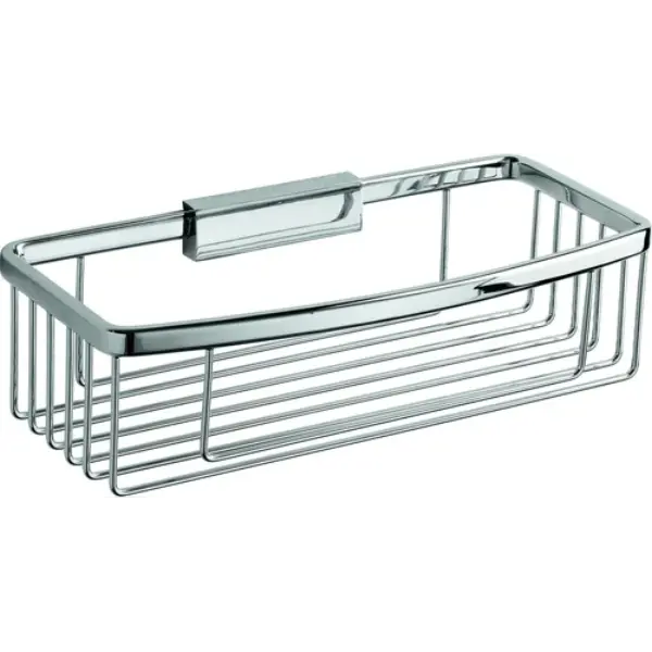 Panier de douche amovible droit à fil chrome
