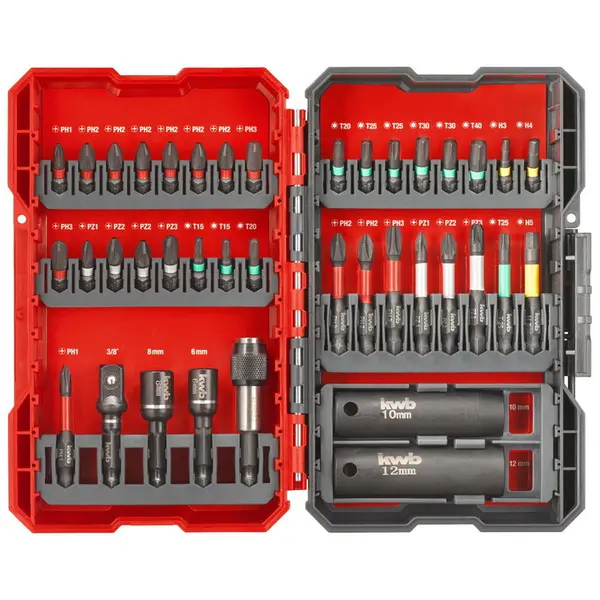 Coffret de 39 embouts impact pour machines à percussion - KWB by Einhell