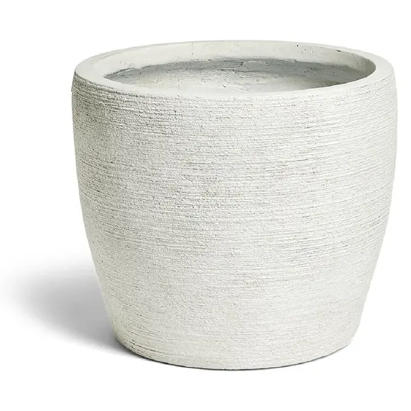 Pot fibre d'argile blanc Ø27xH24cm