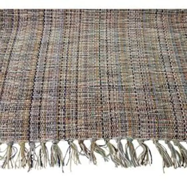 Tapis coton rayure multicolore 50x80cm