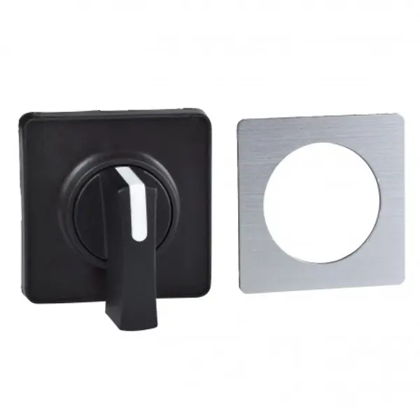 KBC1H Schneider Harmony - Sélecteur noir plastron 45x45mm avec étiquette metal compatible commutateur Harmony