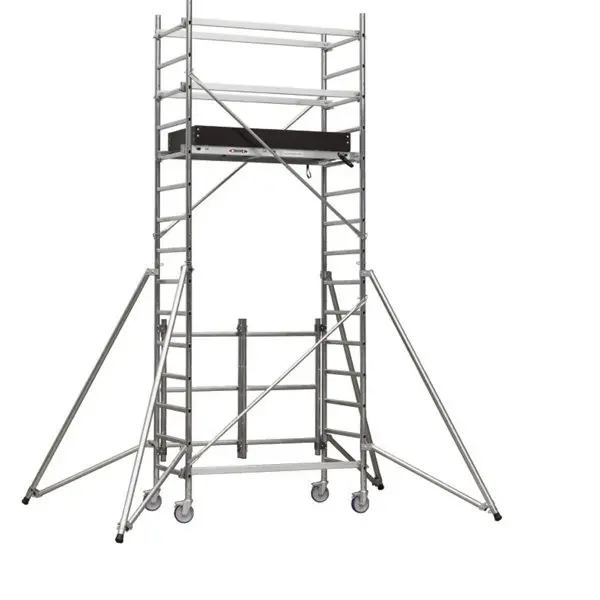 Echafaudage aluminium pliant hauteur travail 5 mètres