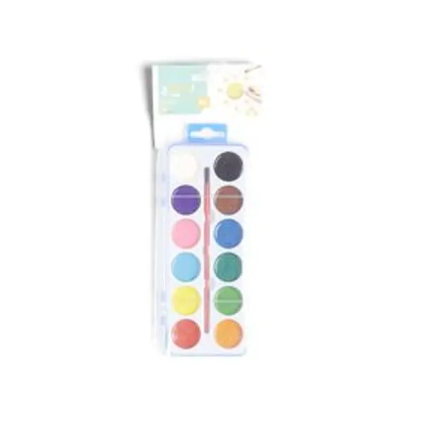 Palette de peinture avec pinceau 12 couleurs