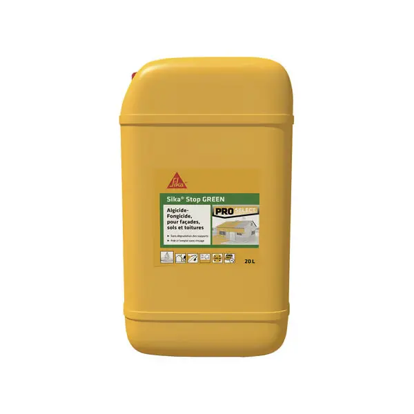 Traitement algicide- fongicide anti-dépôts verts Sika Stop 20 L