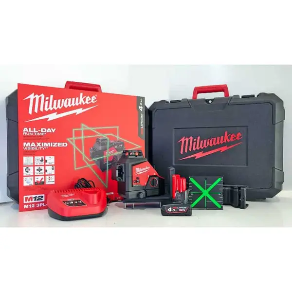 MILWAUKEE Laser 3 lignes vert 12V 4Ah - M12 3PL-401C - 4933478102