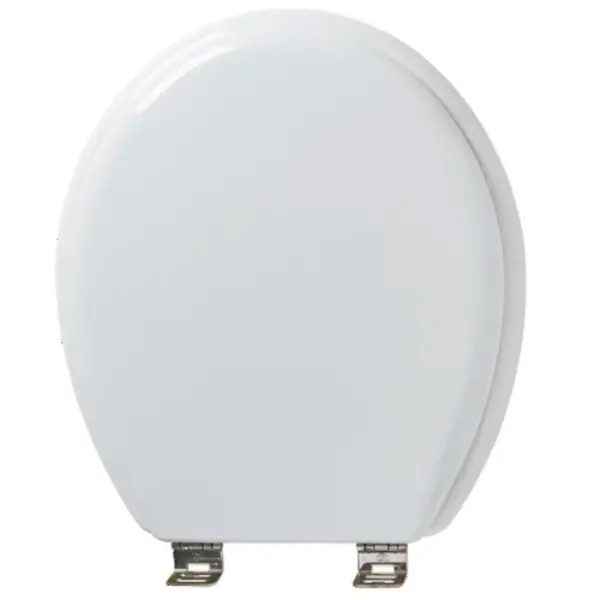 Abattant WC double Tradition en hêtre à charnière Inox - blanc