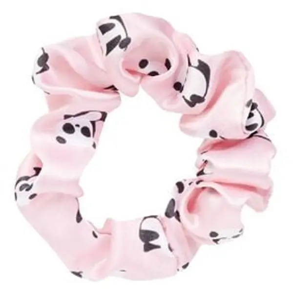 Chouchou scrunchie imprimé licorne et panda x2
