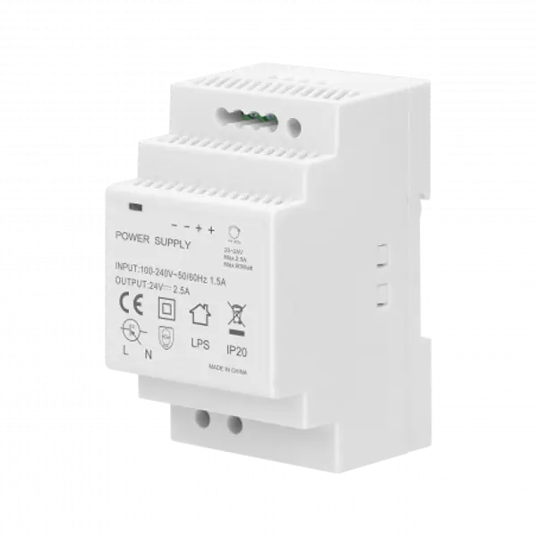 Alimentation courant continu 24V 2,5A 60W - 3 modules - Transformateur 220V - 24V cc