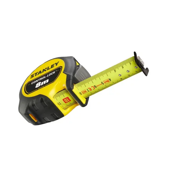 Metre ruban acier et caoutchouc Control-Lock STANLEY 8 m - STANLEY