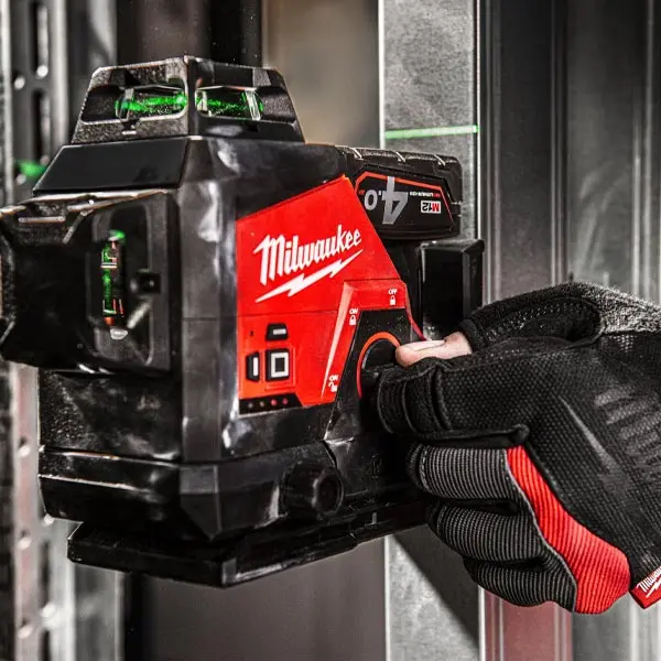 Mini kit laser M123PLSKIT-401P vert 3 lignes Milwaukee
