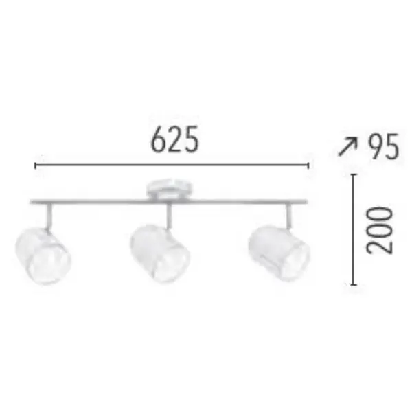 Plafonnier Laiton Olivia, 3xE27 Max 60 W, IP20, 230V AC, Classe I - Spot-Light