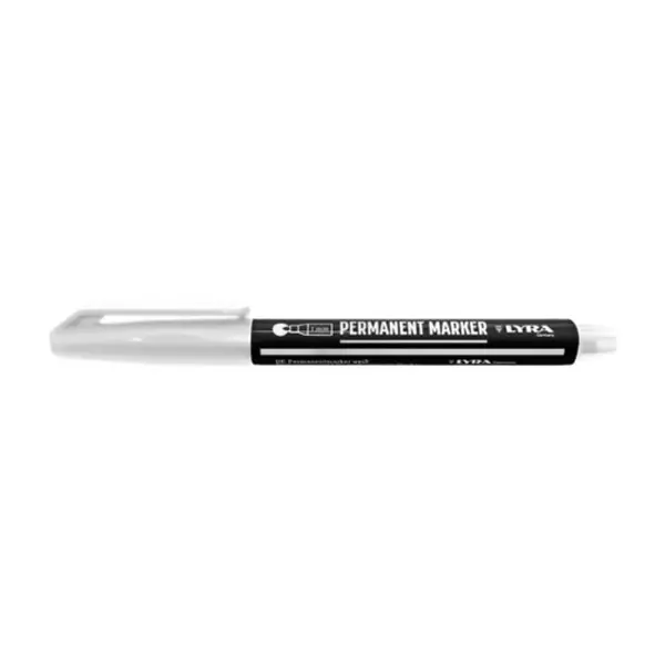 Marqueur Permanent Pointe Fine 1Mm Blanc Lyra