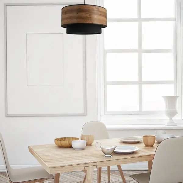 Suspension Stratos bosk, acier, diam.38 cm, E27, noir - METROPOLIGHT