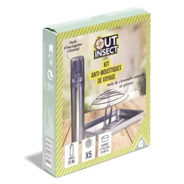 Kit de voyage huile et spirale à la citronnelle