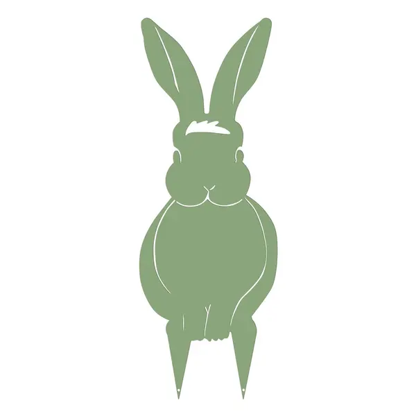 Figurine à piquer en forme de lapin 17x43,5cm - vert pâle - Louis Moulin