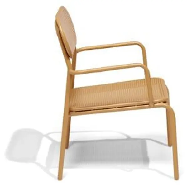 Fauteuil de jardin bas Faro empilable métal orange 56x56xH75cm