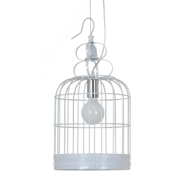 Suspension Blanc Cage,1xE27 Max 60W , IP20, 230V AC, Classe I - Spot-Light