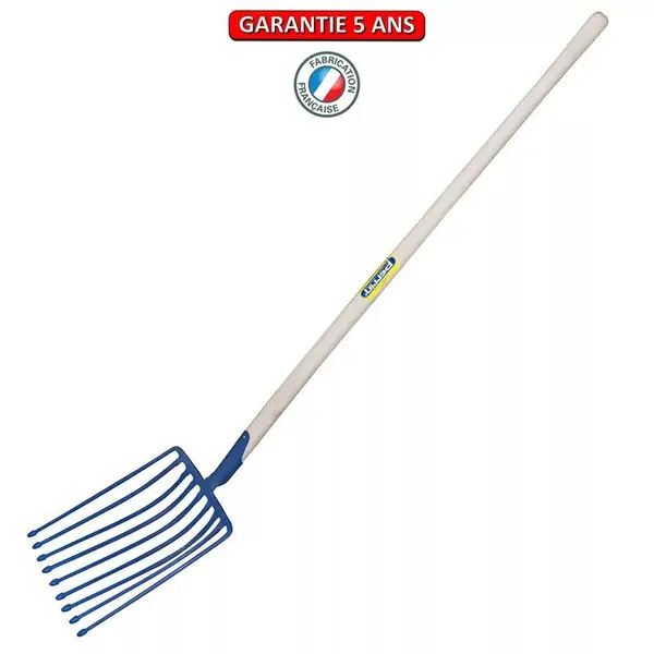 Fourche a pomme de terre emmanché cintre 135 - 9 dents - PERRIN