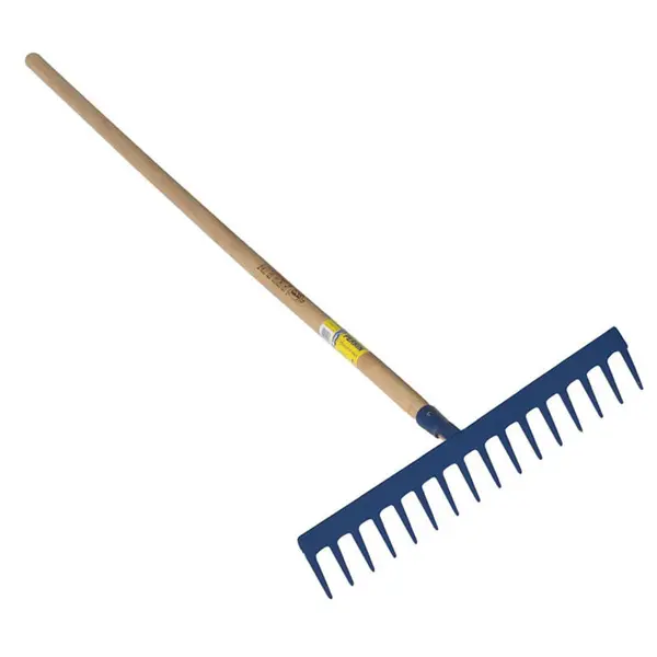 Râteau travaux publics à lame dents droites emmanché 1,50 m PEFC - PERRIN