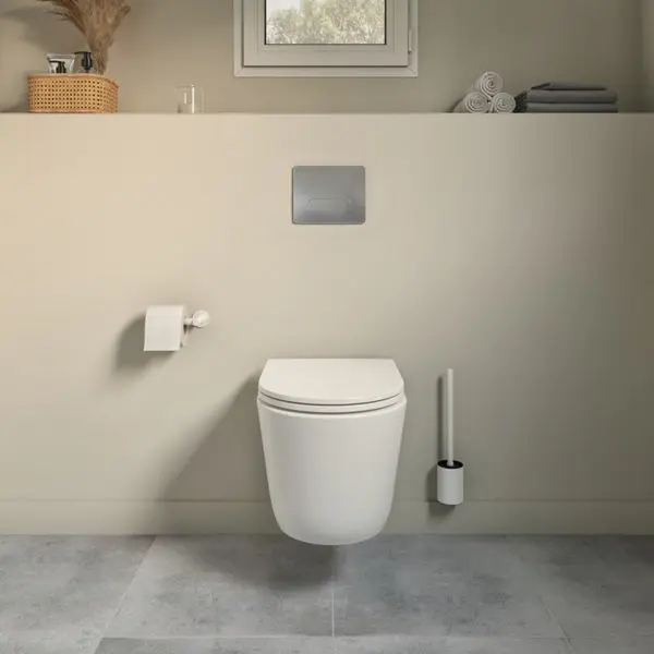 Pack WC suspendu Zagar - Loria - réservoir mécanique 3/6L - cuvette sans rebord et chasse d'eau vortex