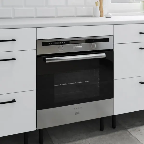 Meuble bas pour four "Pragma" blanc L. 60 x H. 86 x P. 59 cm