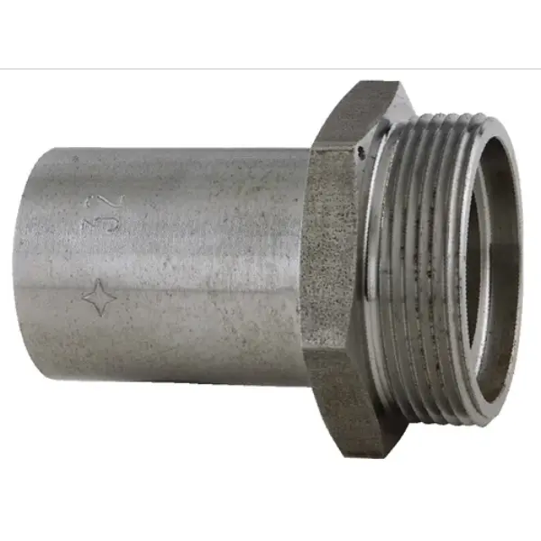 Mamelon droit mâle à joint plat à souder sur acier Filetage 10/32 - Ø42,4