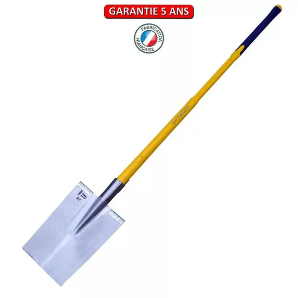 Louchet Senlis de 28 cm emmanché composite 1,10 m - rebords montés - PERRIN