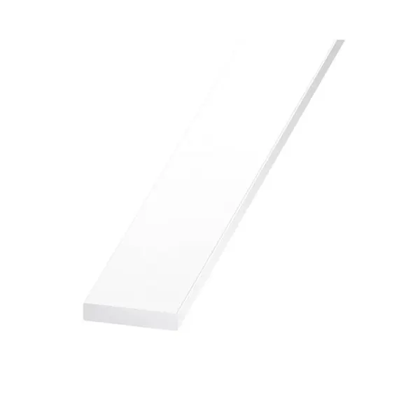 Plat en PVC blanc - Dim. 40 x 3 mm, L.2 m