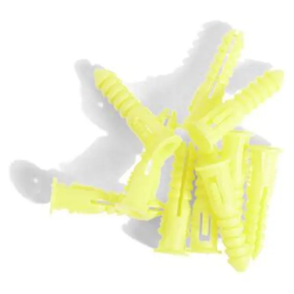 10 chevilles avec collerette pour matériaux pleins et vis - Ø5x25 mm