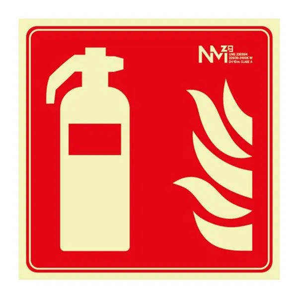 Señal Extintor Pvc 1Mm Clase A 210X210Mm