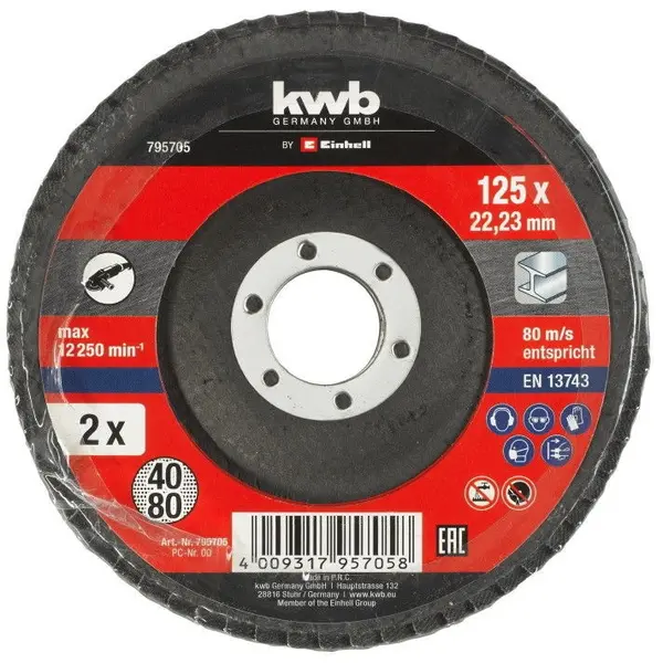 Disques à lamelles 125mm - KWB by Einhell