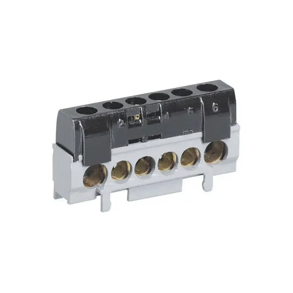 Bornier de répartition IP2X phase - 1 connexion 10mm² à 35mm² - noir - legrand - 004816