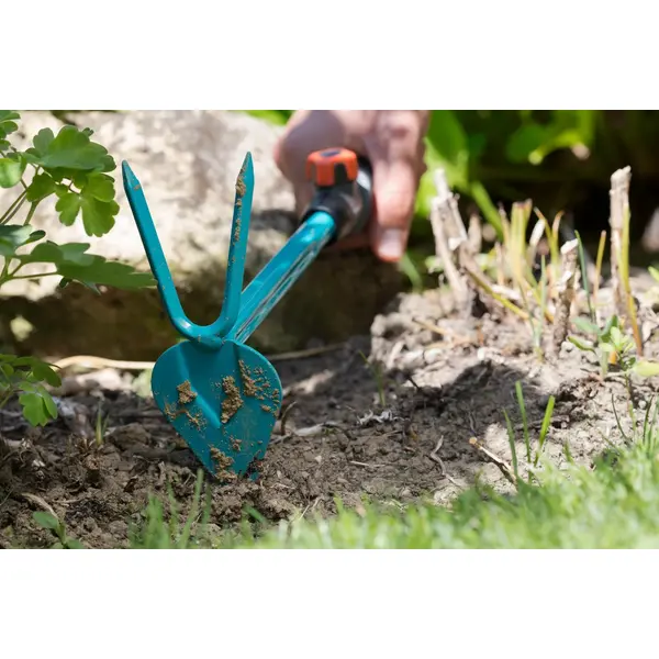 Serfouette à fleurs combisystem Langue et fourche2 dents - GARDENA