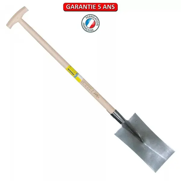 Louchet maçon de 32 cm - manche béquille fraisée 80 cm - PERRIN